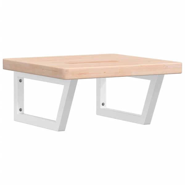 vidaXL Basin Shelf Wall Mounted Steel and Solid Wood Oak