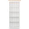 vidaXL 5-Tier Bookcase 60x22.5x140 cm Solid Oak Wood