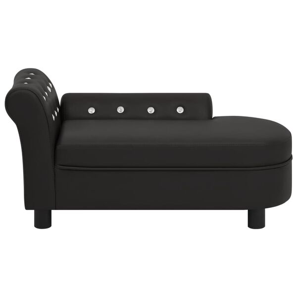 vidaXL Dog Sofa Black 83x45x42 cm Faux Leather