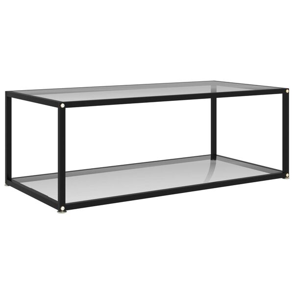 vidaXL Coffee Table Transparent 100x50x35 cm Tempered Glass
