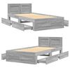vidaXL Bed Frame with Headboard without Mattress Grey Sonoma 90x200 cm