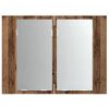 vidaXL LED Mirror Cabinet Old Wood 60x12x45 cm Engineered Wood