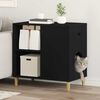 vidaXL Cat House Black 72 x 42.5 x 70 cm Engineered Wood