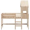 vidaXL Loft Bed with Ladder and Roof without Mattress 90x190 cm Single
