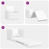 vidaXL Folding Sofa Bed White 74 x 77 x 81 cm PVC