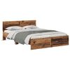 vidaXL Bed Frame with Headboard Old Wood 120 x 190 cm Engineered Wood