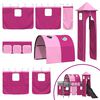 vidaXL Kids'Loft Bed Frame Black and Pink 99.5 x 200 cm Metal