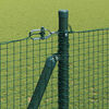 vidaXL Fence with Posts Green 1.5 x 10 m Steel