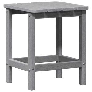 vidaXL Adirondack Side Table Light grey 38 x 38 x 46 cm HDPE