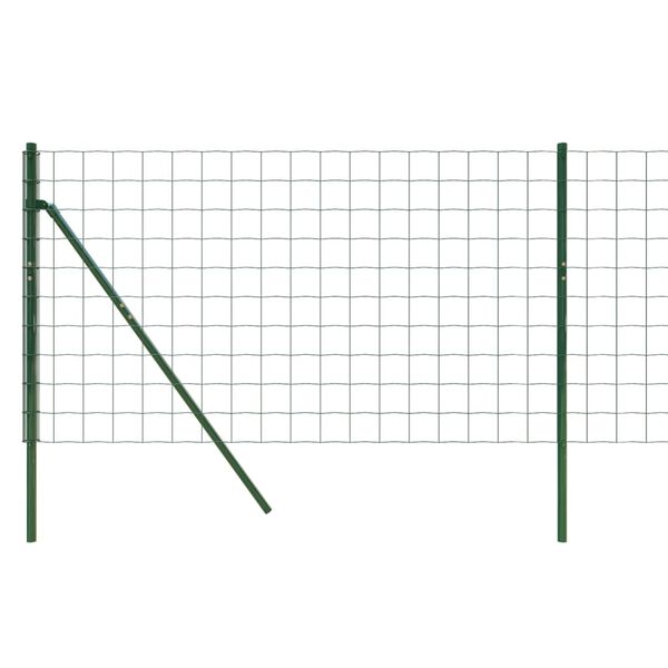 vidaXL Wire Mesh Fence Green 0.8x10 m Galvanised Steel