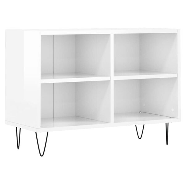 vidaXL TV Cabinet High Gloss White 69.5x30x50 cm Engineered Wood