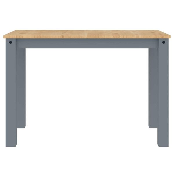 vidaXL Dining Table Panama Grey 112x60x75 cm Solid Wood Pine