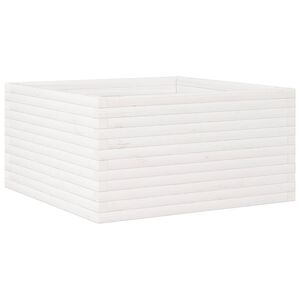 vidaXL Garden Planter White 90x90x46 cm Solid Wood Pine