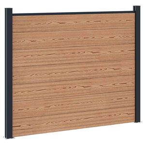 vidaXL Fence Panel WPC and Aluminium Brown