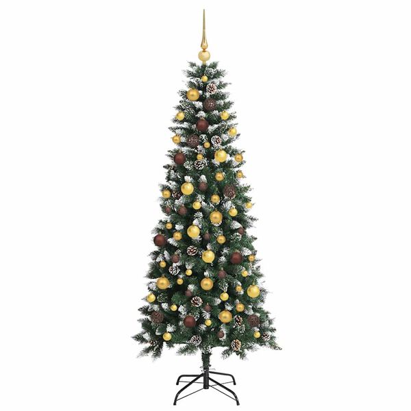 vidaXL Artificial Christmas Tree with 300 LEDs with Stand Green 180 cm