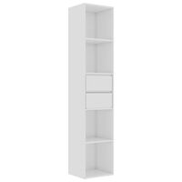 vidaXL Book Cabinet High Gloss White 36x30x171 cm Engineered Wood