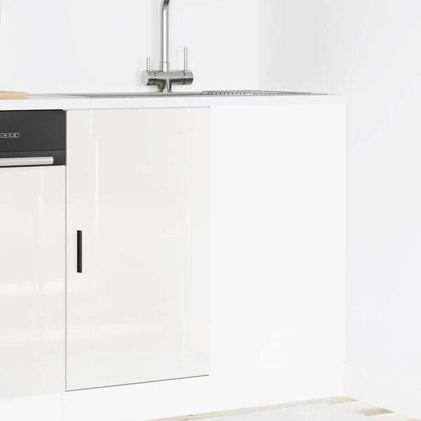 vidaXL Kitchen Base Cabinet "Porto" High Gloss White Engineered Wood