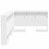 vidaXL Storage Headboard with Shelf White 120 cm Engineered Wood