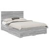 vidaXL Bed Frame with Drawer Grey Sonoma 150 x 200 cm Engineered Wood