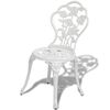 vidaXL Bistro Chairs 2 pcs Cast Aluminium White
