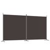 vidaXL 2-Panel Room Divider Brown 348x180 cm Fabric