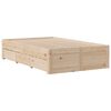 vidaXL Bed Frame without Mattress with Drawers 120x200 cm Solid Wood Pine