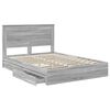vidaXL Storage Bed Grey Sonoma 140 x 200 cm Engineered Wood