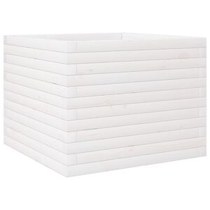 vidaXL Garden Planter White 60x60x46 cm Solid Wood Pine