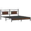 vidaXL Bed Frame without Mattress Brown Oak 183x213 cm Engineered Wood