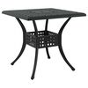 vidaXL Garden Table Set 5 pcs Black Cast Aluminium