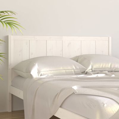 vidaXL Bed Headboard White 145.5x4x100 cm Solid Pine Wood