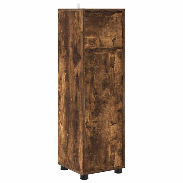 vidaXL Bathroom Cabinet Smoked Oak 30.5 x 30 x 101 cm Engineered Wood