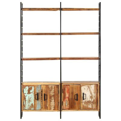 vidaXL 4-Tier Bookcase 124x30x180 cm Solid Reclaimed Wood