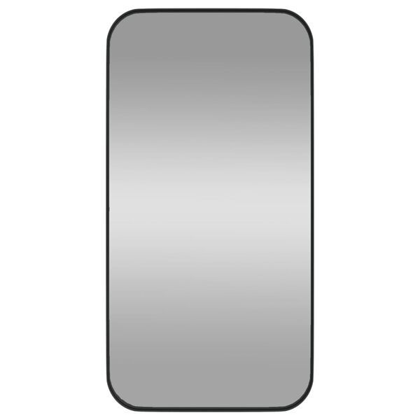 vidaXL Wall-mounted Mirror Black 30x60 cm Rectangle