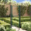 vidaXL Fence Gate Steel 100x200 cm Green