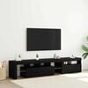 vidaXL TV Cabinet 2 pcs Black Oak 200 x 36.5 x 40 cm Engineered Wood