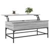 vidaXL Coffee Table Grey Sonoma 100x50x45 cm Engineered Wood and Metal
