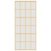 vidaXL Sliding Door Gold 90x205 cm Frosted ESG Glass and Aluminium