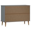 vidaXL Drawer Cabinet MOLDE Grey 113x40x80 cm Solid Wood Pine