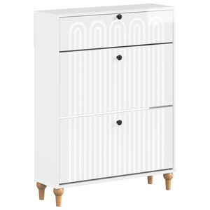 vidaXL Shoe Cabinet ALKMAAR 78 x 24 x 103 cm Engineered Wood