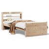 vidaXL Bed Frame with Headboard without Mattress 75x190 cm Small Single