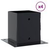 vidaXL Post Bases Square 4 pcs Anthracite 101x101 mm Powder-coated Steel