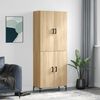 vidaXL Highboard Sonoma Oak 69.5x34x180 cm Engineered Wood
