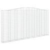 vidaXL Arched Gabion Baskets 5 pcs 400x30x200/220 cm Galvanised Iron