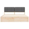 vidaXL Bed Frame with Upholstered Headboard Dark Grey 180 x 200 cm