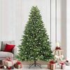 vidaXL Artificial Christmas Tree with 300 LEDs Green 240 cm PE and PVC