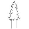vidaXL Christmas Light Decorations with Spikes 3 pcs Tree 50 LEDs 30 cm