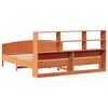 vidaXL Bookcase Bed without Mattress Wax Brown 200x200cm Solid Wood Pine