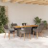 vidaXL Garden Dining Set with Cushion 7 pcs Grey and brown Poly Rattan
