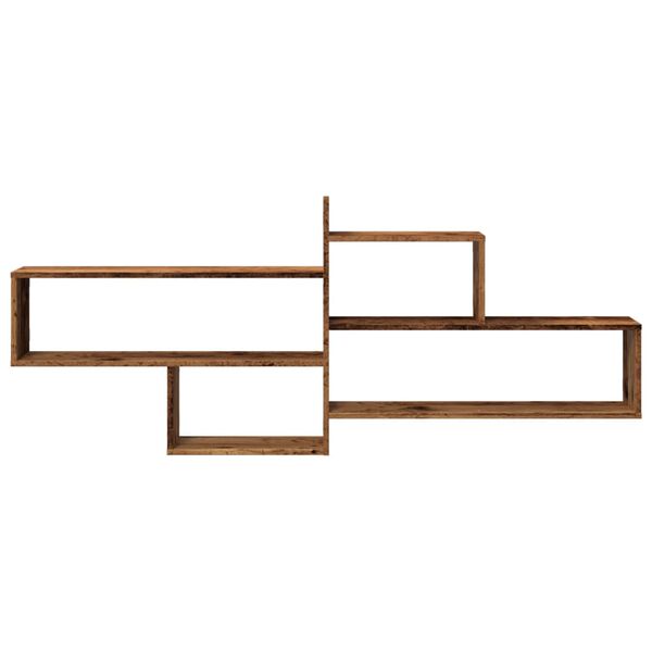 vidaXL Wall Shelf Old Wood 167.5x18x68 cm Engineered Wood